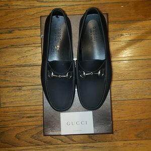 Gucci Men's Black Rubber Slip-On Loafers